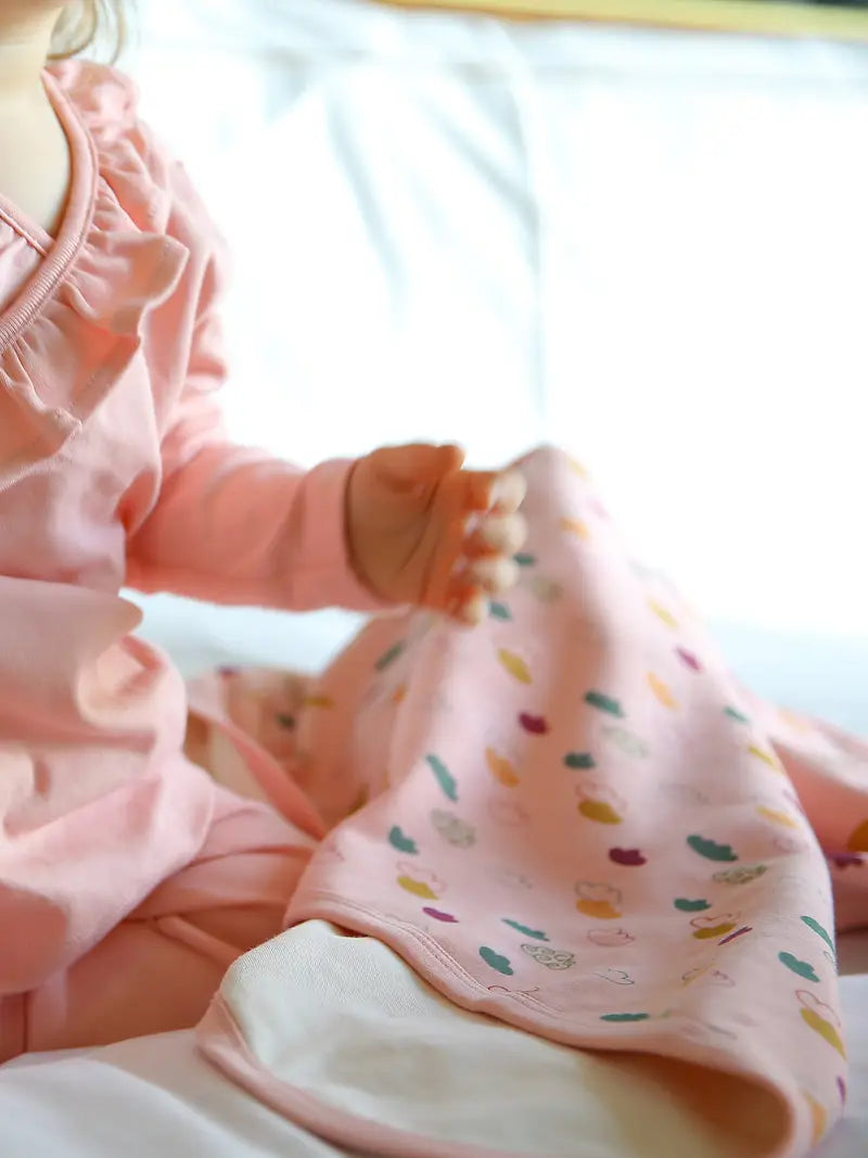 Reversible Cloud Print Baby Blanket – Soft Cotton