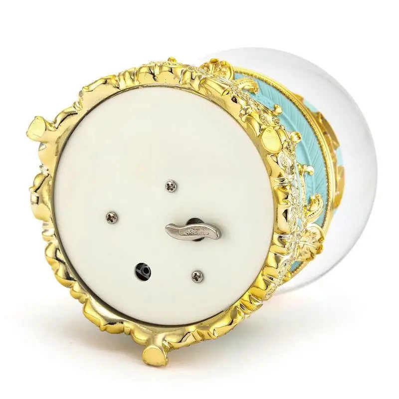 Luxury Snow Globe "Turquoise Carousel", Music Box
