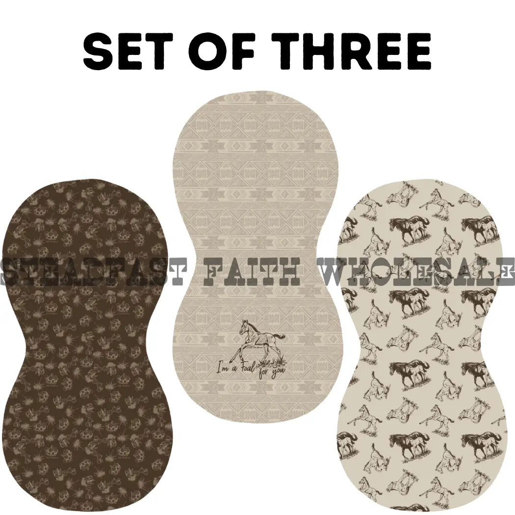 Foal For You Burp Rag Set