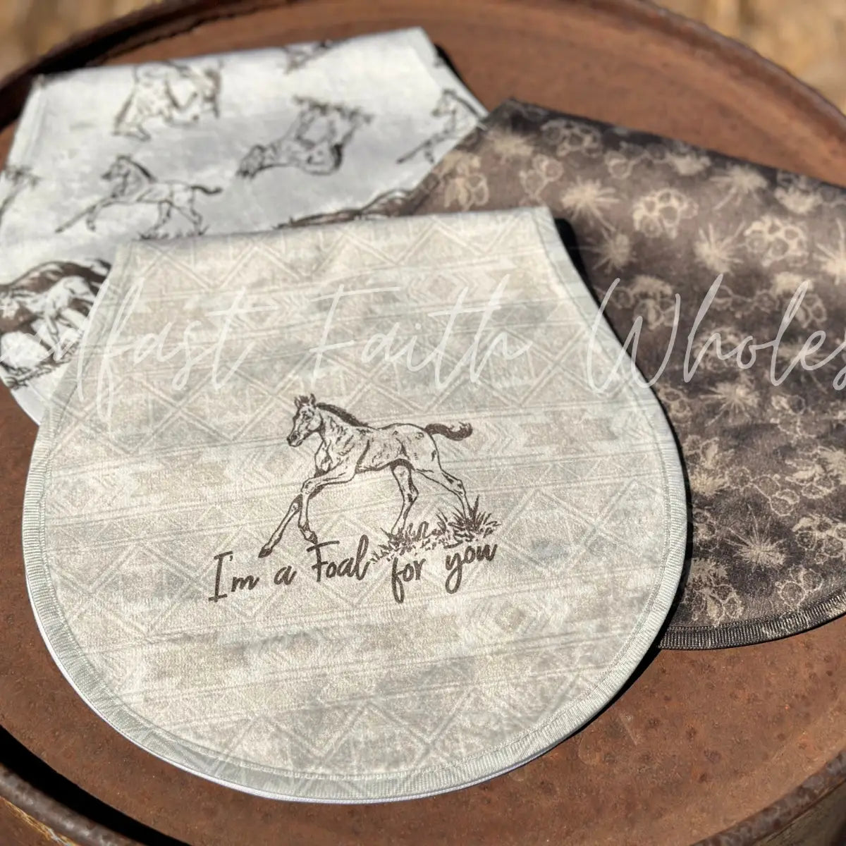 Foal For You Burp Rag Set