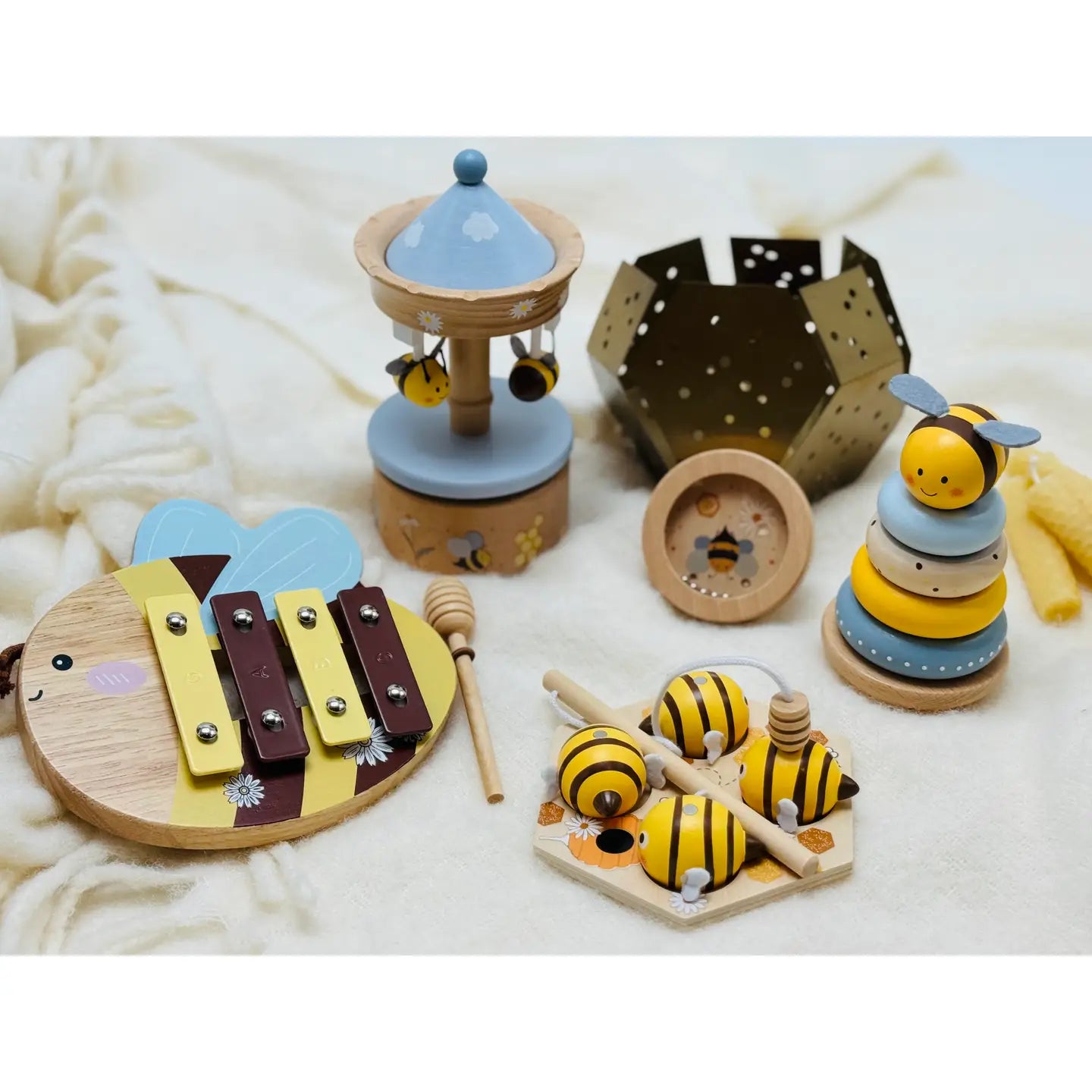 Wooden Bee Carousel