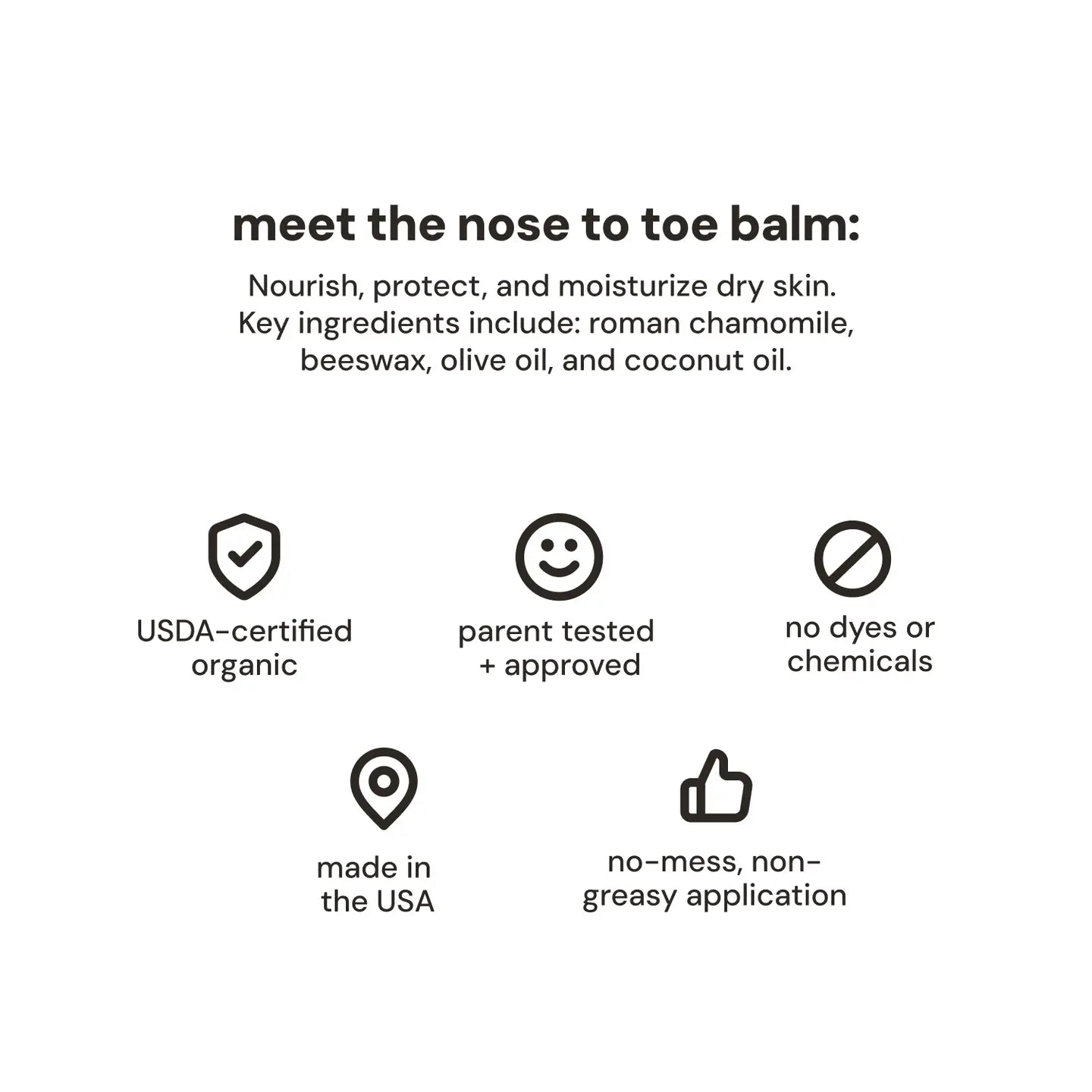 Organic nose-to-toe balm
