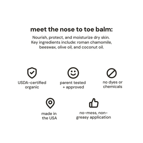 Organic nose-to-toe balm